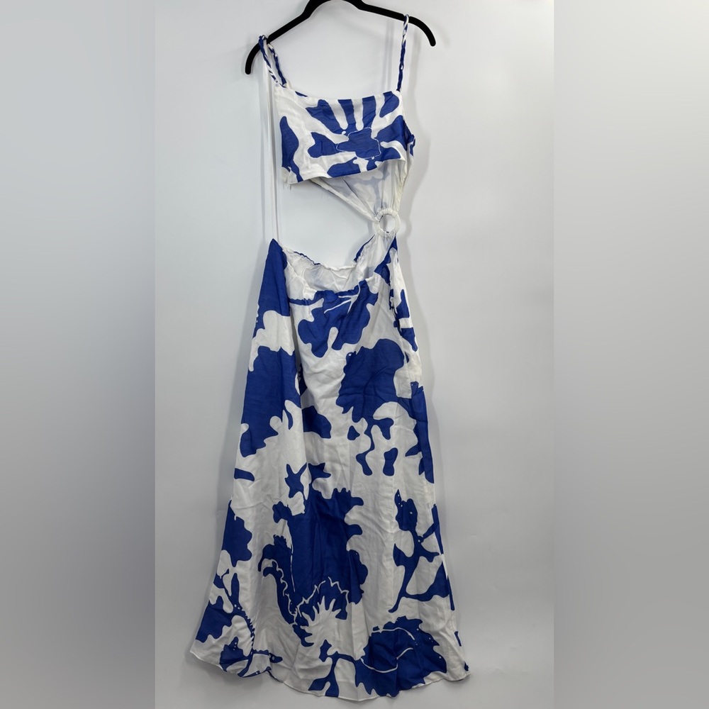 SIR Vivi Asymmetric Cotton-Silk Maxi Dress US6 - Picture 11 of 12